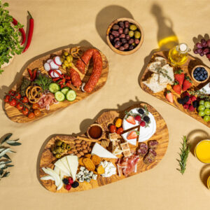 Tunisian olive wood charcuterie board