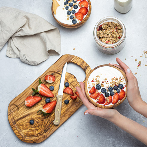 Olive wood bowls and boards