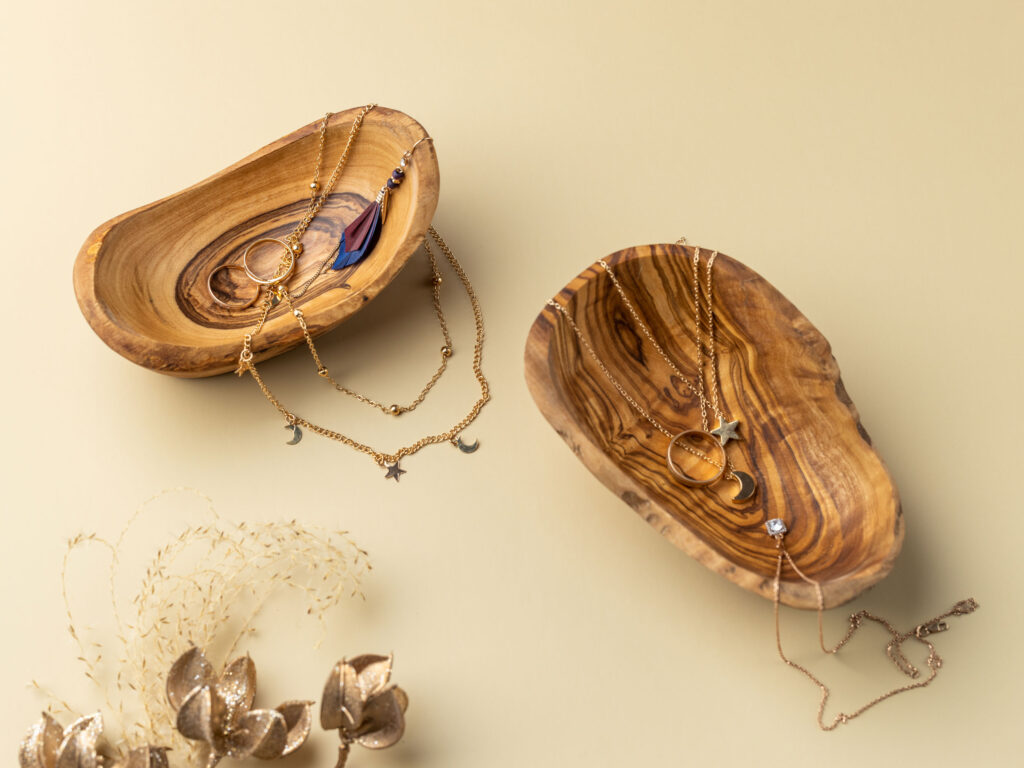olive wood serving tray, bowl