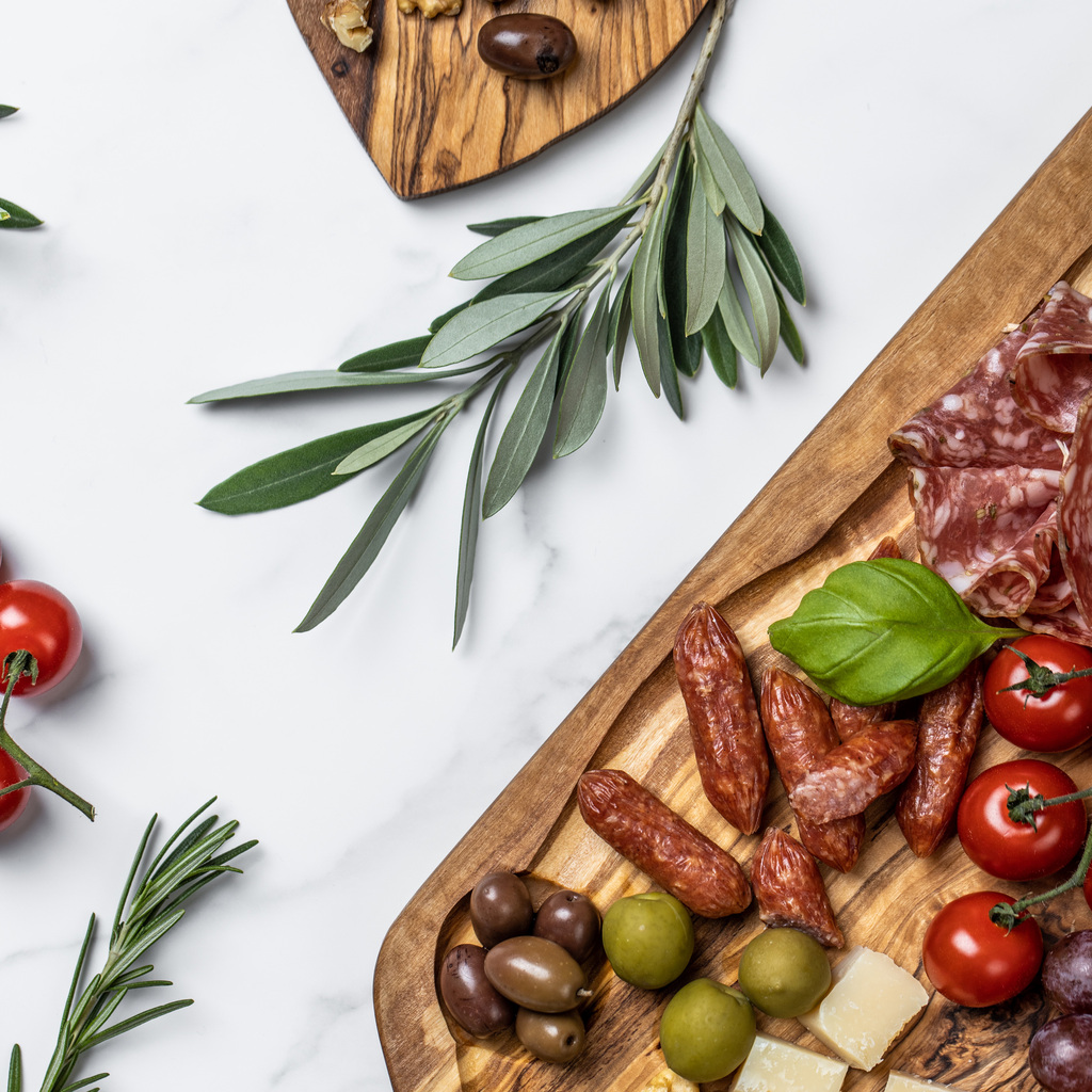 olive wood charcuterie board