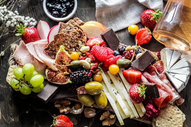 Olive wood charcuterie board cheese platter