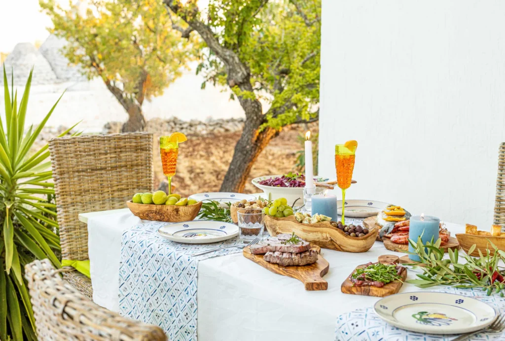 premium olive wood products on fancy dinner table