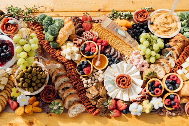 Olive wood charcuterie tray cheese platter