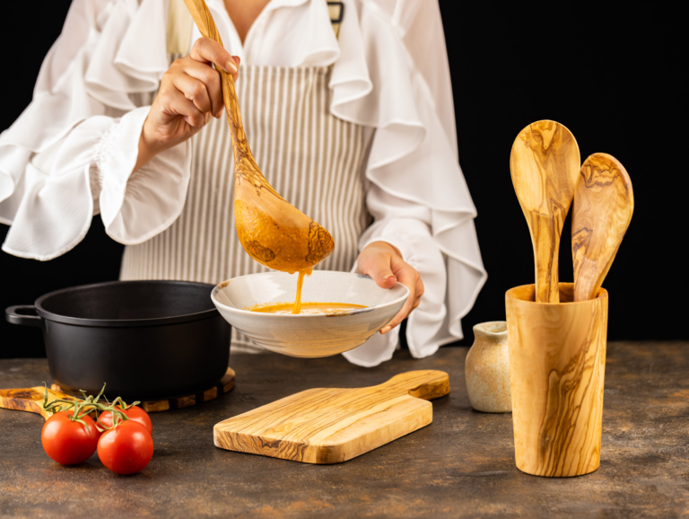 Best Olive Wood Kitchen Essentials ladles and board