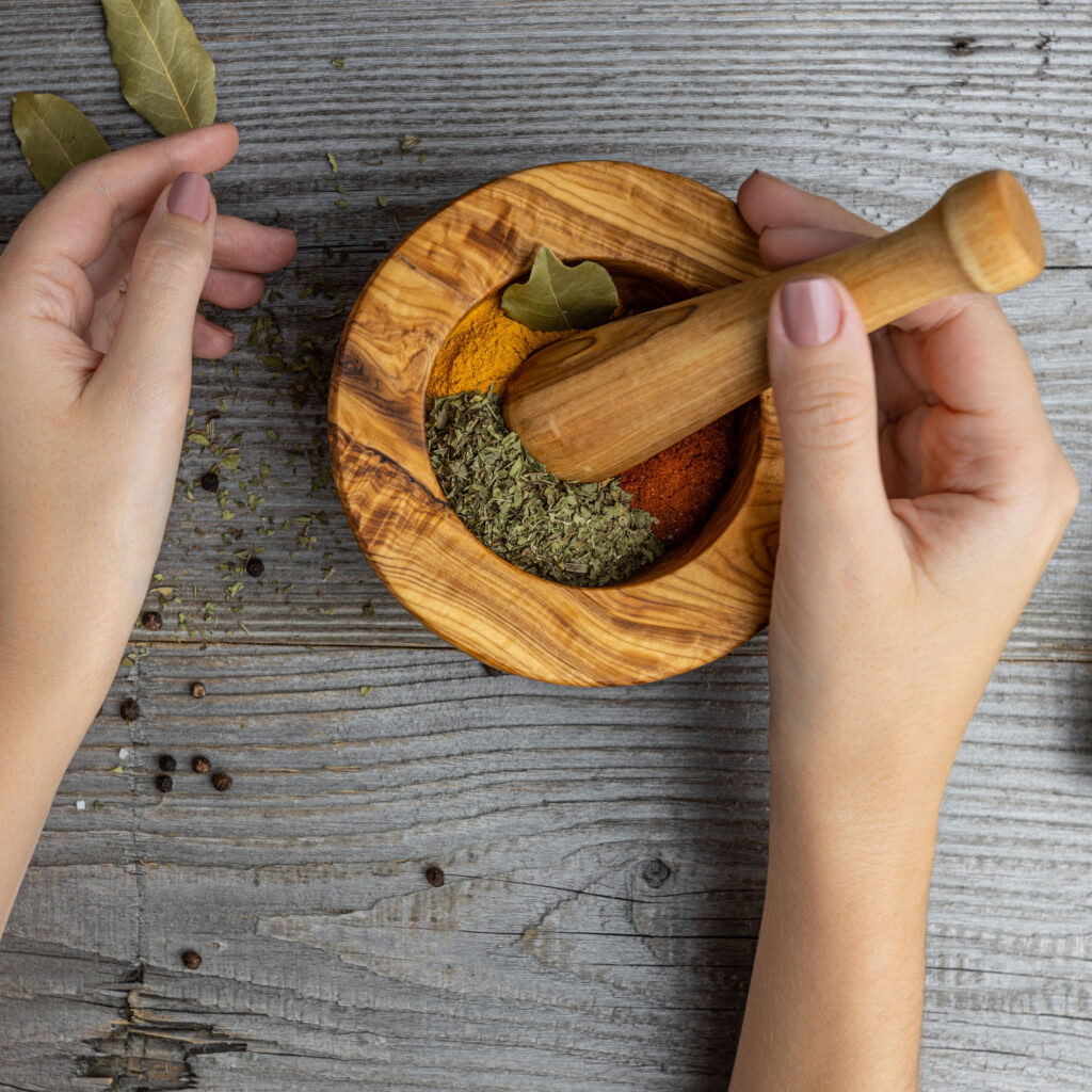 olive wood creations olive wood mortar and pestle crushing spices