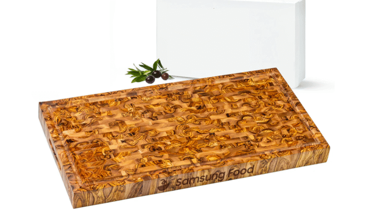 Olive wood chopping block for Samsung food