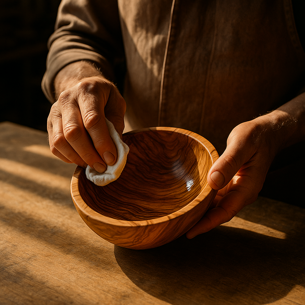 Olive wood craftsmanship