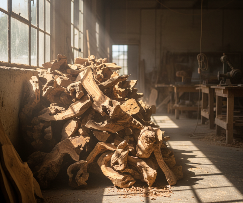 pruned olive tree wood
