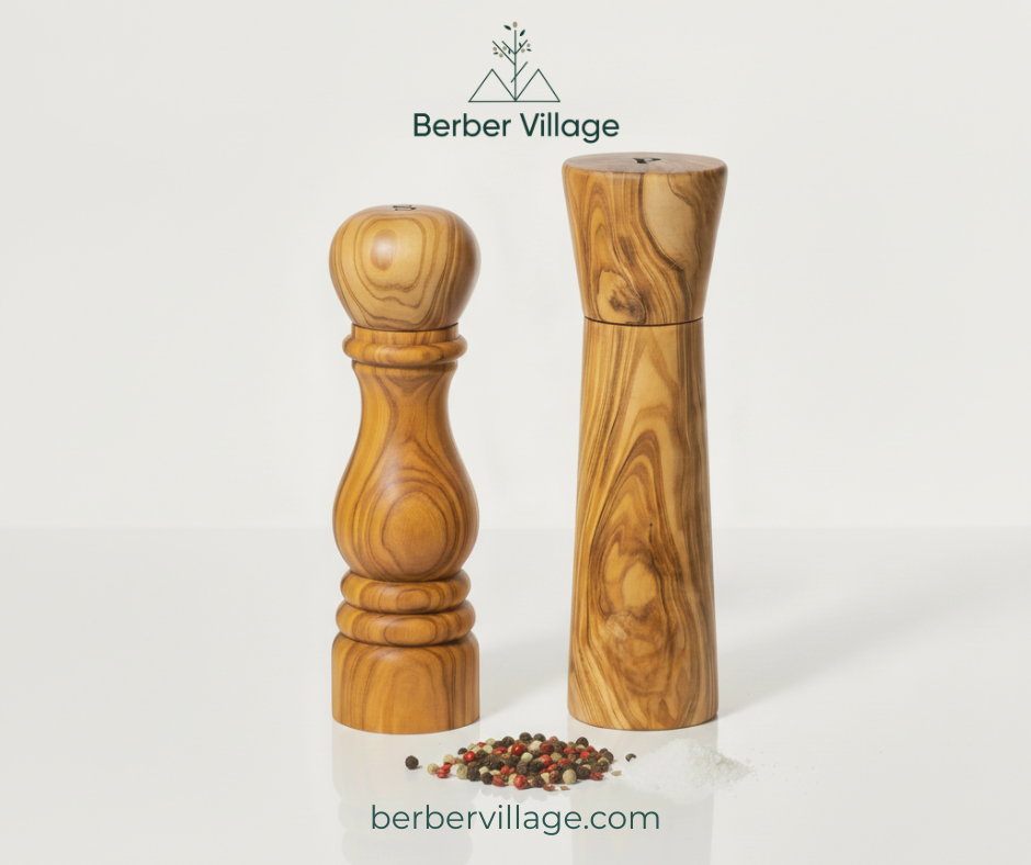 olive wood salt and pepper mills